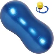 Peanut Ball, Anti Burst Thicken PVC Peanut Exercise Ball, 35.4x17.7 Balance Ball with a Air Pump, Portable Peanut Ball for Kids Therapy Pregnancy Yoga, Home & Gym, Blue Pregnancy Ball Yoga Ball for