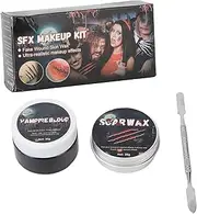 Scar Wax Coagulated Blood Halloween Makeup Kit Wound Effects Spatula Portable Kit