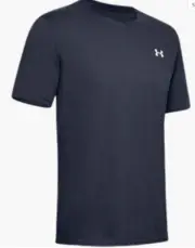 New Under Armour Mens UA Lockup Short Sleeve Crew Neck T Shirt 1355910 410 SMALL