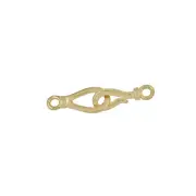 Gold Plated Sterling Silver S Hook & Eye Fish Clasp For Necklace Bracelet #99804