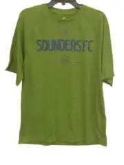 adidas Mens Seattle Sounders FC Climalite Authentic Practice TShirt, Green,Small