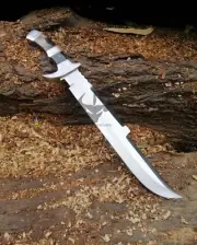 custom handmade bowie knife d2 steel shine blade with sheath 20"