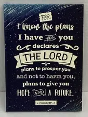 Christian Prayer Journal HOPE-FUTURE Jeremiah 29:11 Bible Scripture, Lined Pages