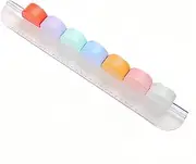 Ultra-Light 7-in-1 Multi-Purpose Paper Trimmer Positioning Ruler Design, Rainbow-Colored Blade,Straight, Wavy, Dotted, Perforate, Score, Deckle, Stamping Line Cutting, Scrapbooking Tools
