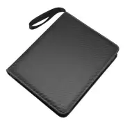 2X(Trading Card Binder, 9 Pockets Baseball Card Binder Sleeves with Zipper,5524