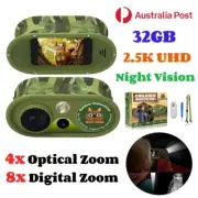 Kids Telescope Camera Digital 2.5K Night Vision Binoculars 4X Optical Camping AU