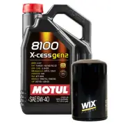 5L Motul 8100 XCESS GEN2 5W40 Wix Filter Motor Oil Change Kit For Audi VW API SN