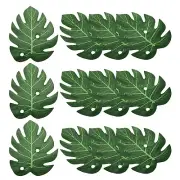 Green Palm Leaves 24 Pack Artificial Palm Leaves Faux Palm Fronds, Style 18