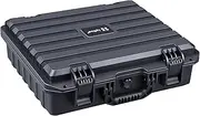 Lykus HC-4010 Waterproof Hard Case with Customisable Foam, Interior Size 40.7x33.6x11.7 cm, Suitable for laptop, electronics, and more items
