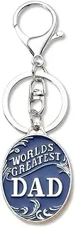 [YangQian] Worlds Greatest Dad Gifts Keychain for Men Father s Day Gifts for Papa Dad Birthday Appreciation Gifts for Men Daddy Car Key Chain Gifts for Car Lovers Guy Gifts for Him Unique Mens Engraved Gifts