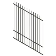 ProtectorAl 0350-1200W x 1500H Woodland Grey Picket Top Pool Fence Panel Raked 16-30º