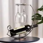 Creative Metal Wine Rack Hanging Wine Glass Holder Bar Stand Bracket Disp-*-