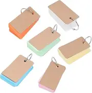 STOBOK Portable Notepads Binder Ring 6pcs Ring Loose-Leaf Flash Memory Cards Notes Pads for School