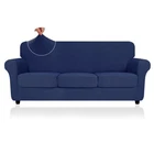2025 Striped Sofa Covers 4 Piece, Super Stretch Couch Covers for 3 Cushion So...
