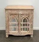 French Provincial Distressed Mirror Shabby Chic Buffet Cabinet Sideboard