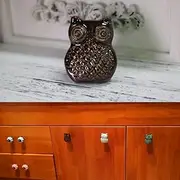 Cute Children Bedroom Porcelain Knobs Owl Knob Brown Drawer Dresser Knob Kitchen Cabinet Pulls Handles Ceramic Funiture handware
