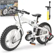 Qlt Foldable Motorcycle Building Blocks, Mountain Bike Building Kit For Boys 6-10, Christmas Birthday Gift For Kids, Stem Educational Bicycle Building