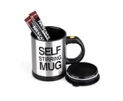 Home Office 301-400ml Stainless Steel Automatic Mixing Cup Coffee Cup Electric Mixing Cup Gift Cup-Black