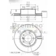 Bremtec Euro-Line GeoZinc Coated Brake Rotor - BDR17450EL