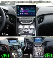 9" 4+32GB Stereo Radio GPS Nav FM Head Unit Wifi For Hyundai Genesis Coupe 12-16