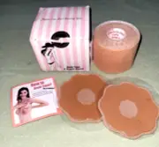 Boob Tape for Breast Lift with Nipple Covers, Beige (Brand New, Open) E Cup Lg