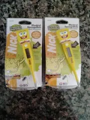 Set of 2 SpongeBob SquarePants Digital Musical Thermometer New Sealed In Package
