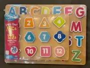 Spin Master Learn Your ABCs & 123s Wooden Tray Puzzles NEW