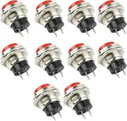 10PCS Round Button Head Power Switch Circle Control Kill Switch Small Self-Reset Push Button Start Power Switch