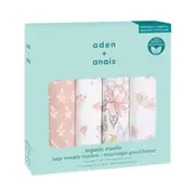 aden + anais earthly ORGANIC muslin 4pk swaddles