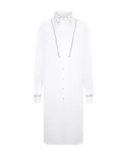 laser-cut shirt dress 44,40 White