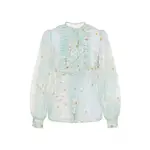 [Valentino] Valentino-Light Blue Silk Shirt-Donna 38 IT