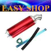 Exhaust Pipe+ RED Alloy Muffler 150cc 200cc 250cc Quad Dirt Bike ATV Dune Buggy