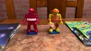 2x TMNT Mega Bloks Figures Red Rafael & Michelangelo Series 3