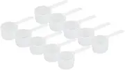 Plastic Measuring Scoops Transparent Long Handle Measuring Spoons with Scale for DIY