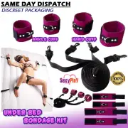 BDSM Under Bed Fetish Bondage Restraint Handcuffs Ankle Cuffs Spreader Sex Toy
