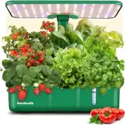 Hydroponics Growing System Kit 15Pods, Indoor Herb Garden with LEDs