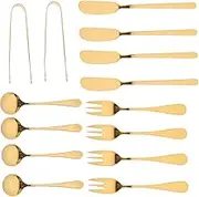 OKUMEYR 1 Set Cheese Serving Includes Forks Spreader Tongs and Cheese Spatulas Kitchen Essential for Entertaining and Hosting
