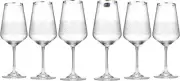 Bohemia Crystal 40728-450-QH039 15 Oz Sandra Frost Wine Glasses, Set of 6