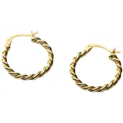 ANYCO Fashion Earrings Gold Twisted Circle for Women 925 Sterling Minimalist Punk Bohemian Huggies Jewelry Female
