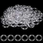 100 Pieces Clear Roman Blind Rings - Plastic O-Rings for Shades, Curtains, and DIY Blinds - Cafe Curtain Hardware