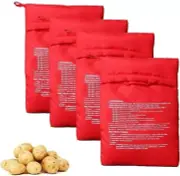 4PCS Reusable Express Microwave Potato Bag Saving Time Baking Fabric Pouch Bag