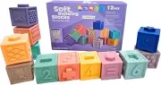 12PCS Baby Blocks Soft Building Blocks Baby Toys Educational Squeeze Play with N