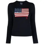 [Ralph Lauren] Ralph Lauren Graphic-print Cotton Jumper L BLUE