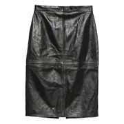 [Iro] Iro Lambskin Panelled Skirt 38 FR BLACK