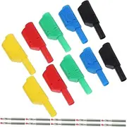 TEMPNAP 10Pcs Banana Plugs Audio Jack Connectors for Speaker Wire Easy to Use Insulated Test Leads for Receivers Amplifiers Surround Sound Systems Colors
