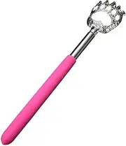 Bear Claw Telescopic Back Scratcher, Extendable Metal Claw Telescoping Backscratcher Massager (Pink)