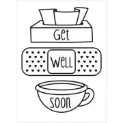 Darice GET WELL SOON Embossing Folder - For Cuttlebug, Sizzix etc