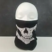 Skeleton Gaitor Black Biker Headband Face Mask Scarf Balaclava Seamless NEW