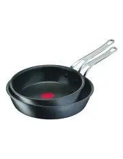 [Jamie Oliver by Tefal] Hard Anodised Induction Frypan 2 Piece Set 24/28cm in Coal Grey