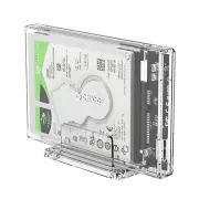 2.5 inch Transparent USB3.0 Hard Drive Enclosure with Stand PC Transparent Material SATA Mobile Hard Disk Enclosure